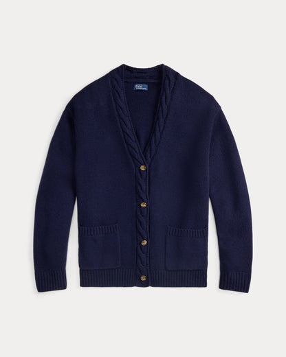 Ralph Lauren CableTrim WoolCashmere Cardigan