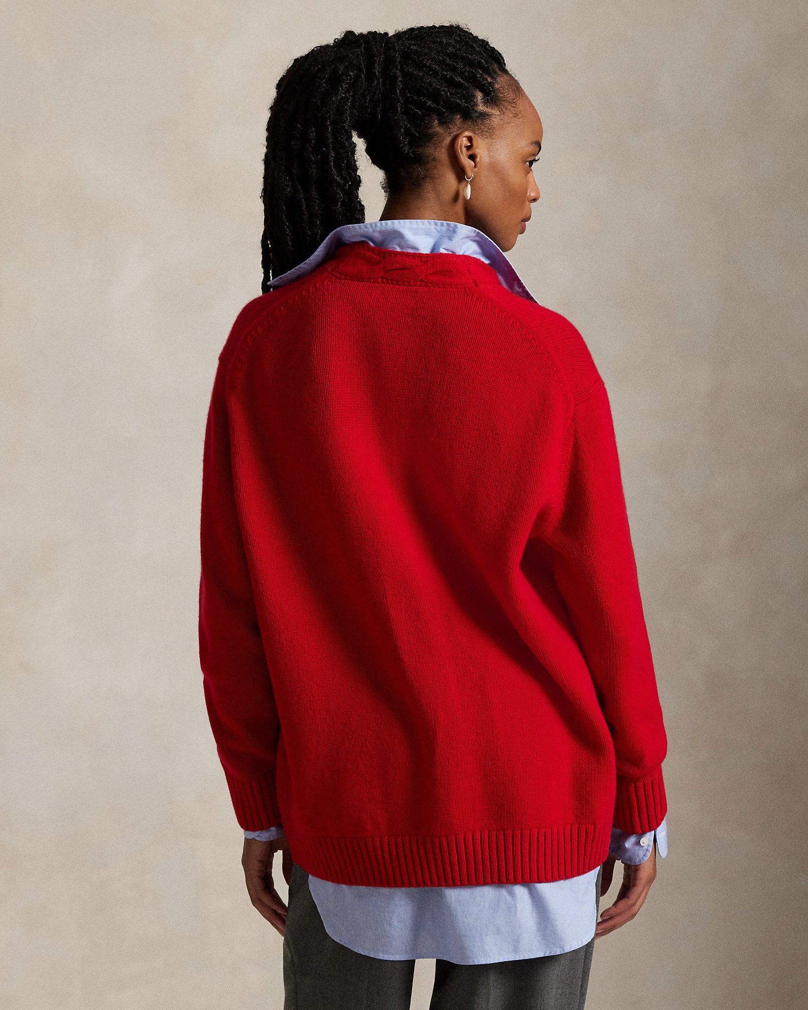 Ralph Lauren CableTrim WoolCashmere Cardigan