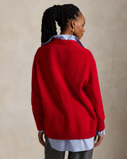 Ralph Lauren CableTrim WoolCashmere Cardigan