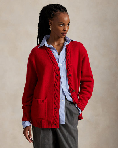Ralph Lauren CableTrim WoolCashmere Cardigan