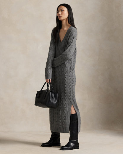 Ralph Lauren CableKnit VNeck Sweater Dress