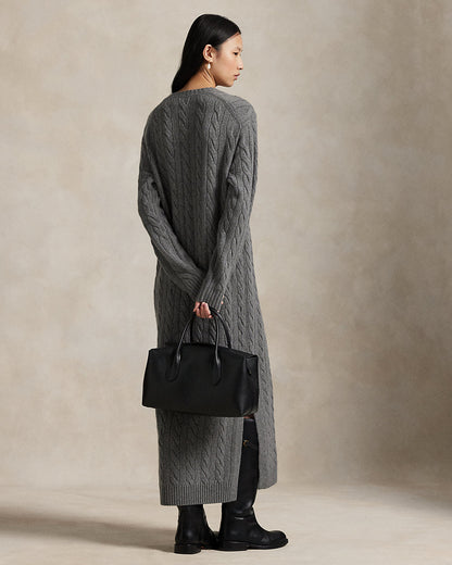 Ralph Lauren CableKnit VNeck Sweater Dress