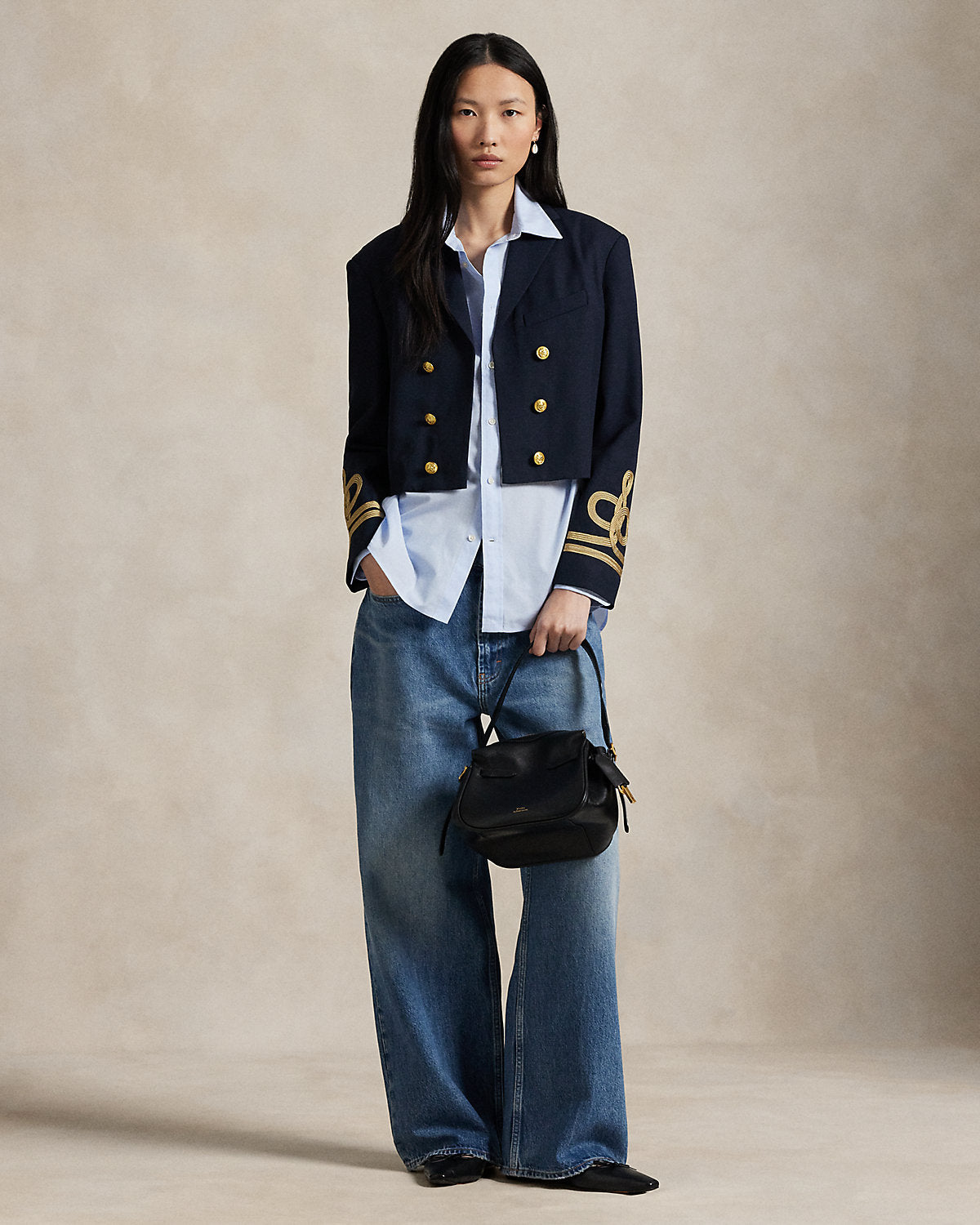 Ralph Lauren DoubleBreasted Cropped Wool Jacket