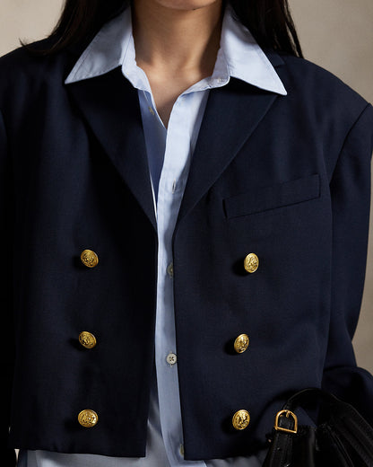 Ralph Lauren DoubleBreasted Cropped Wool Jacket