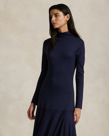 Ralph Lauren Ponte Turtleneck Maxidress