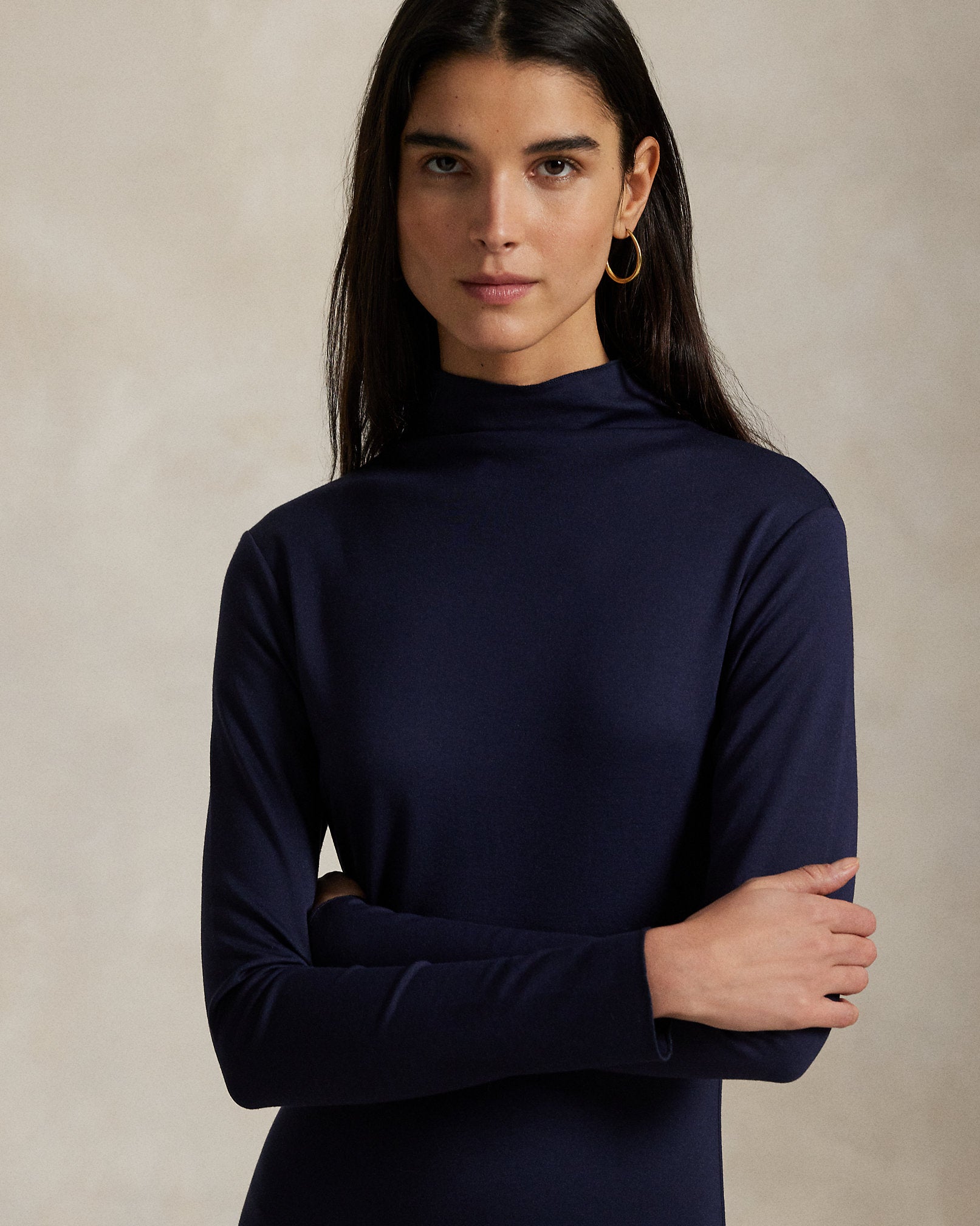 Ralph Lauren Ponte Turtleneck Maxidress