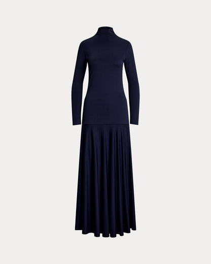 Ralph Lauren Ponte Turtleneck Maxidress