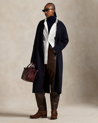 Ralph Lauren Pinstripe DoubleFaced Wool Overcoat