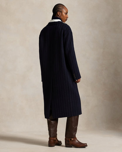 Ralph Lauren Pinstripe DoubleFaced Wool Overcoat