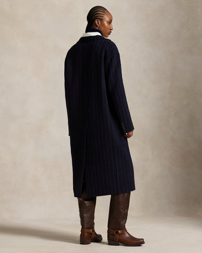 Ralph Lauren Pinstripe DoubleFaced Wool Overcoat