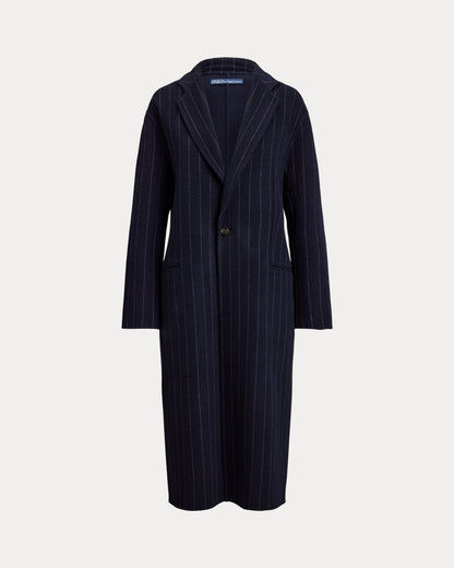 Ralph Lauren Pinstripe DoubleFaced Wool Overcoat