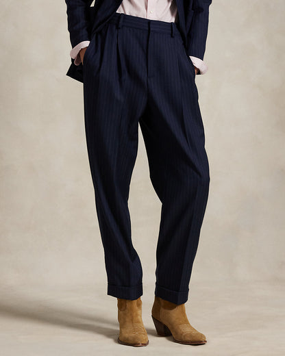 Ralph Lauren Pinstripe Pleated Tapered Pant