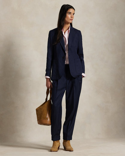 Ralph Lauren Pinstripe Pleated Tapered Pant