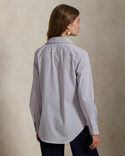 Ralph Lauren Stretch Slim Fit Striped Poplin Shirt