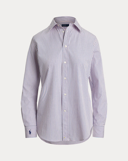 Ralph Lauren Stretch Slim Fit Striped Poplin Shirt