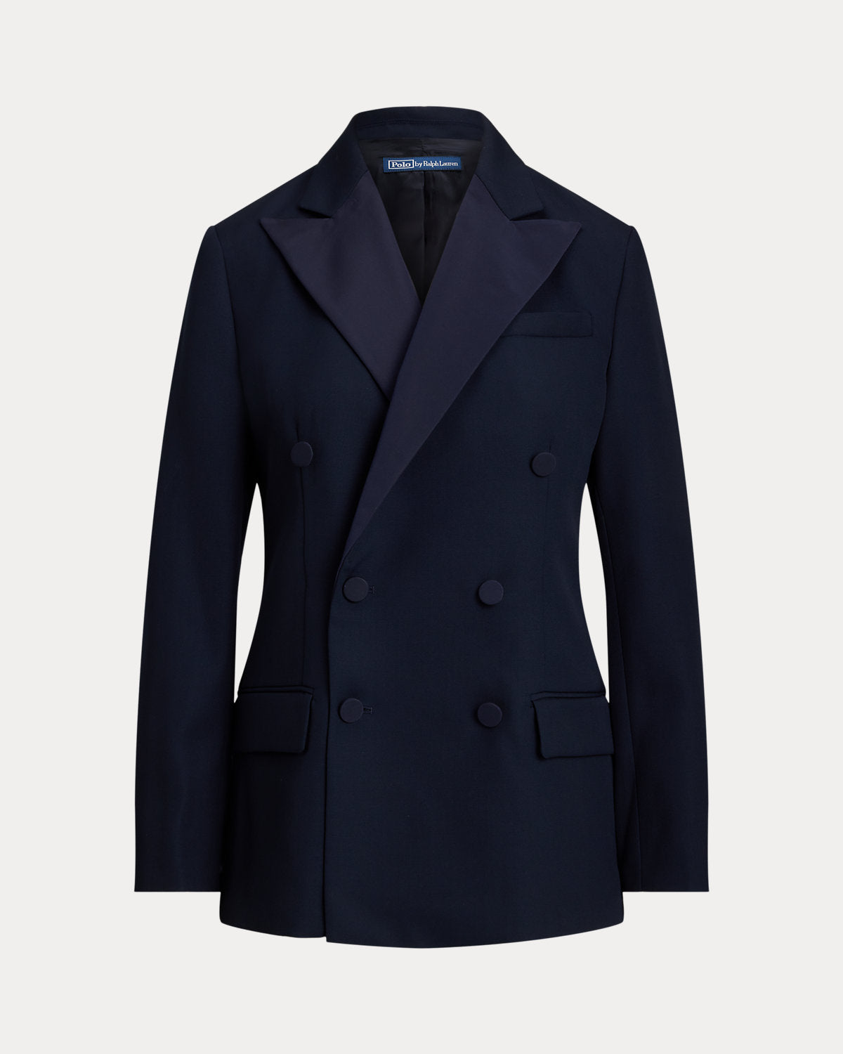 Ralph Lauren DoubleBreasted SilkLapel Wool Blazer