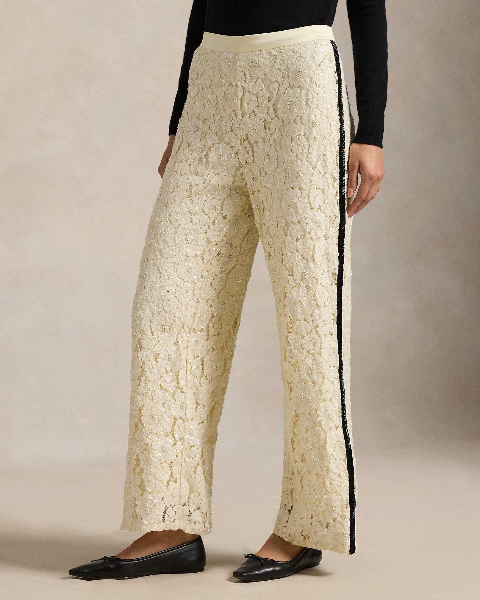 Ralph Lauren Sequined Lace Pant