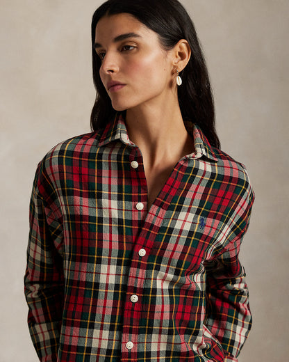 Ralph Lauren Relaxed Fit Plaid Cotton Twill Shirt