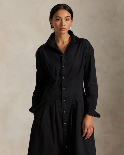 Ralph Lauren Pleated Cotton Shirtdress