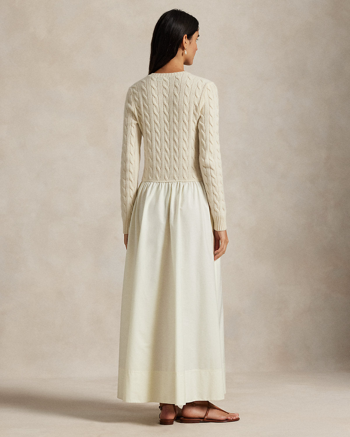 Ralph Lauren CableKnit Poplin Dress