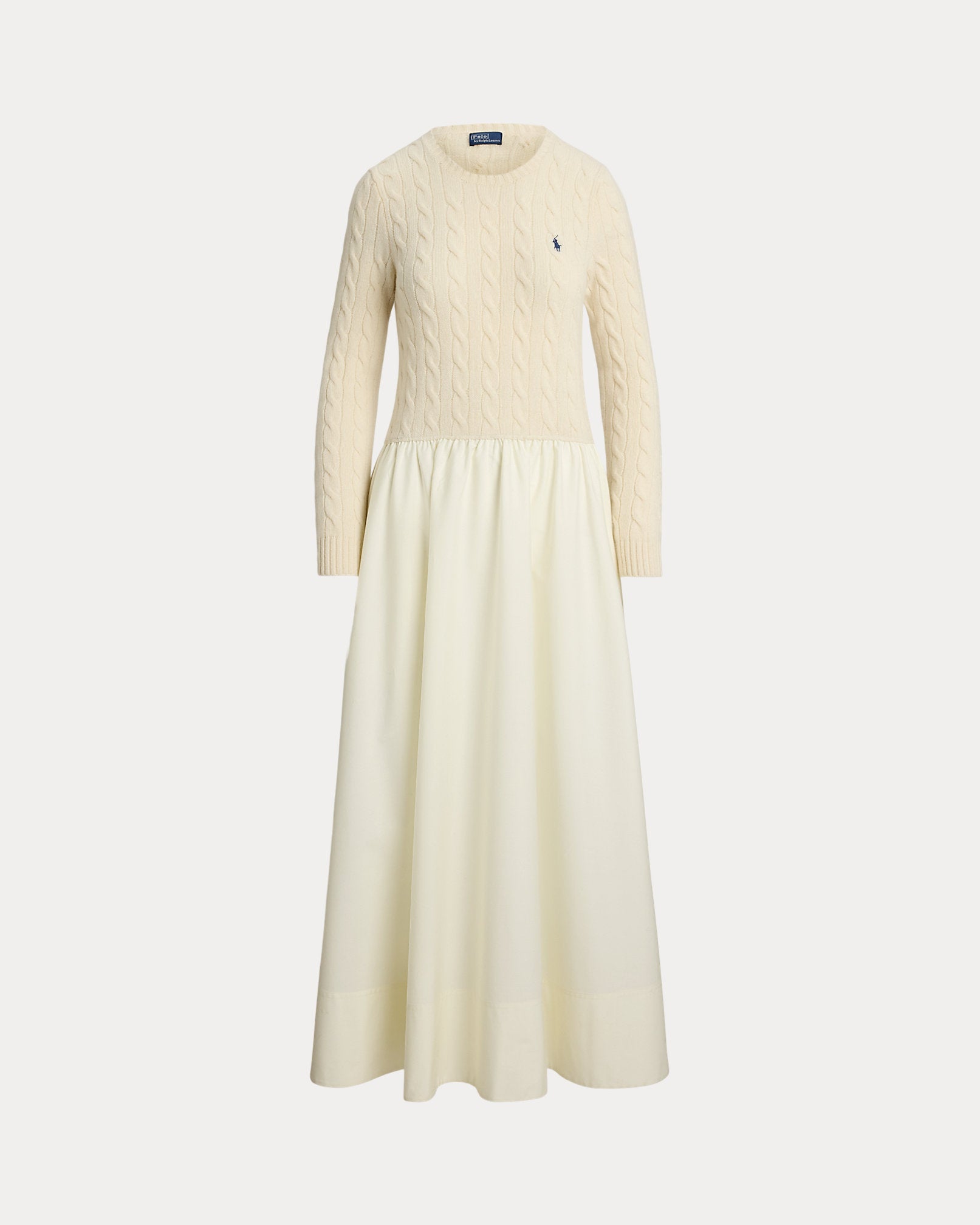 Ralph Lauren CableKnit Poplin Dress
