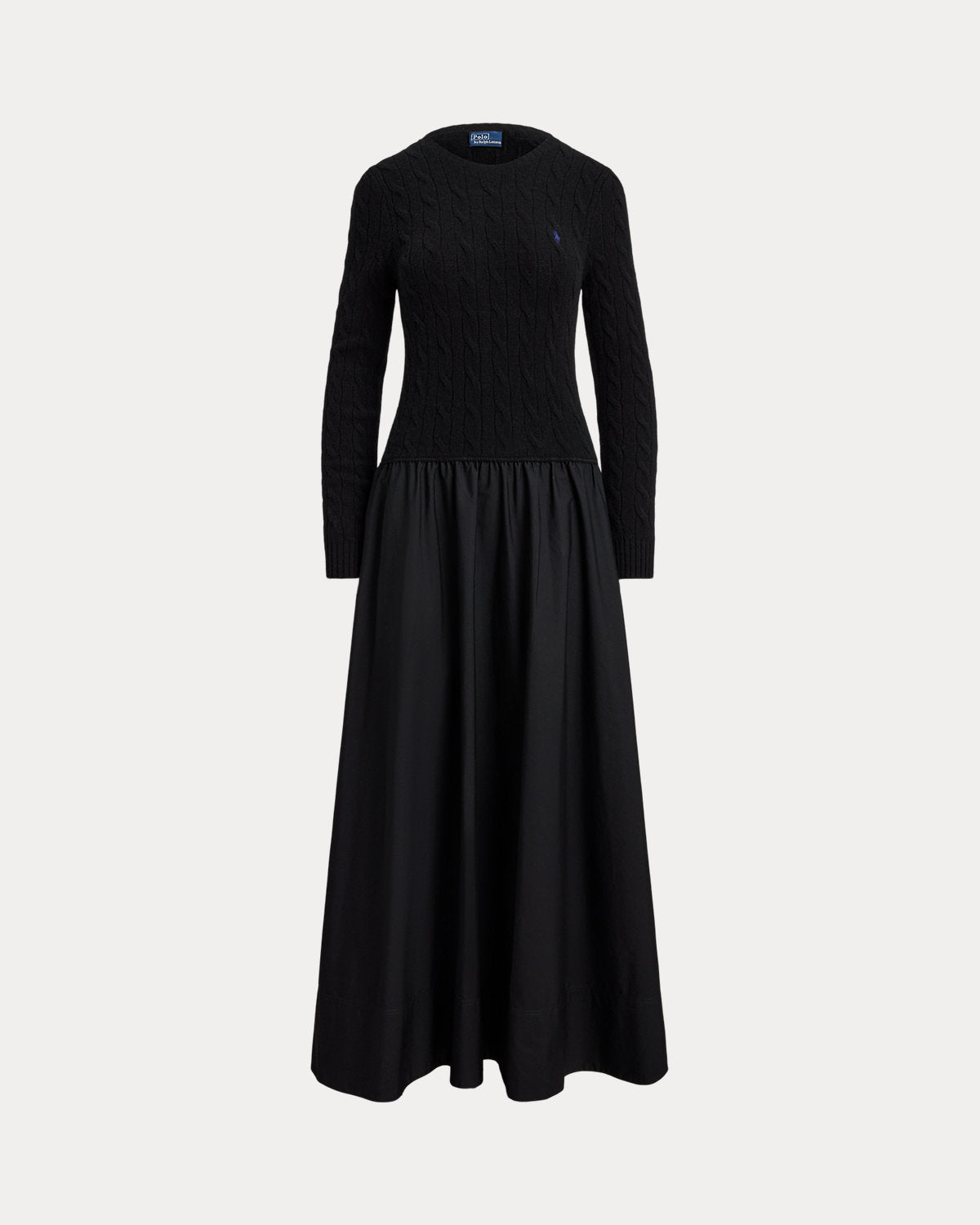 Ralph Lauren CableKnit Poplin Dress