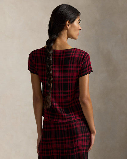 Ralph Lauren Plaid ShortSleeve Sweater