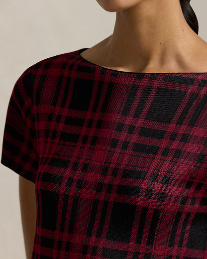 Ralph Lauren Plaid ShortSleeve Sweater