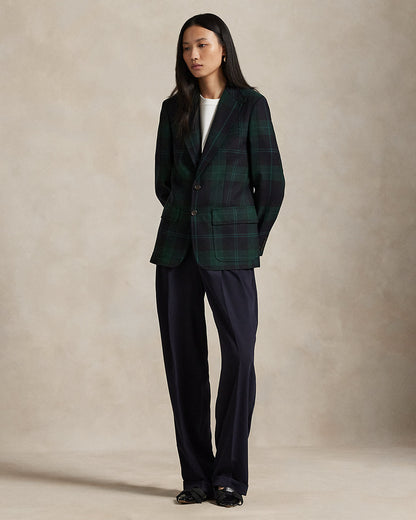 Ralph Lauren SingleBreasted Plaid Wool Blazer