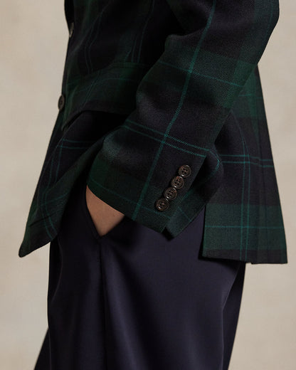Ralph Lauren SingleBreasted Plaid Wool Blazer
