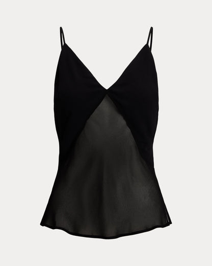 Ralph Lauren SheerPaneled Camisole