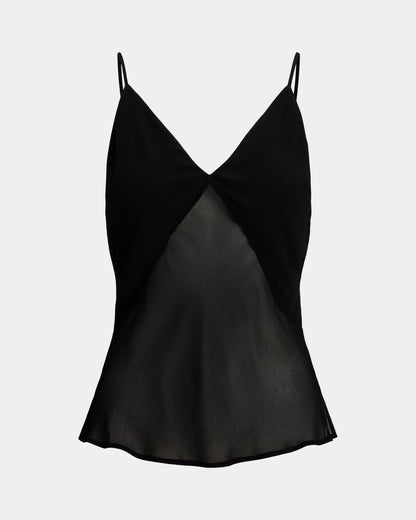 Ralph Lauren SheerPaneled Camisole