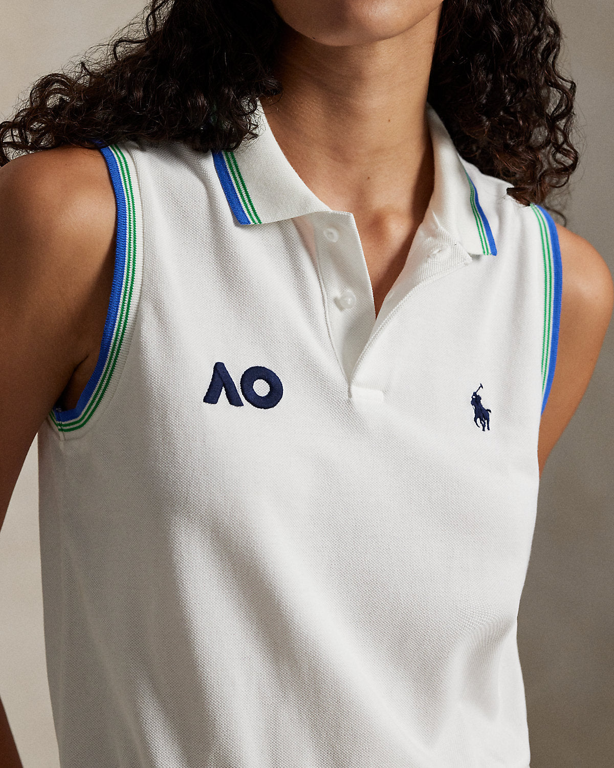 Ralph Lauren Australian Open Sleeveless Cropped Polo