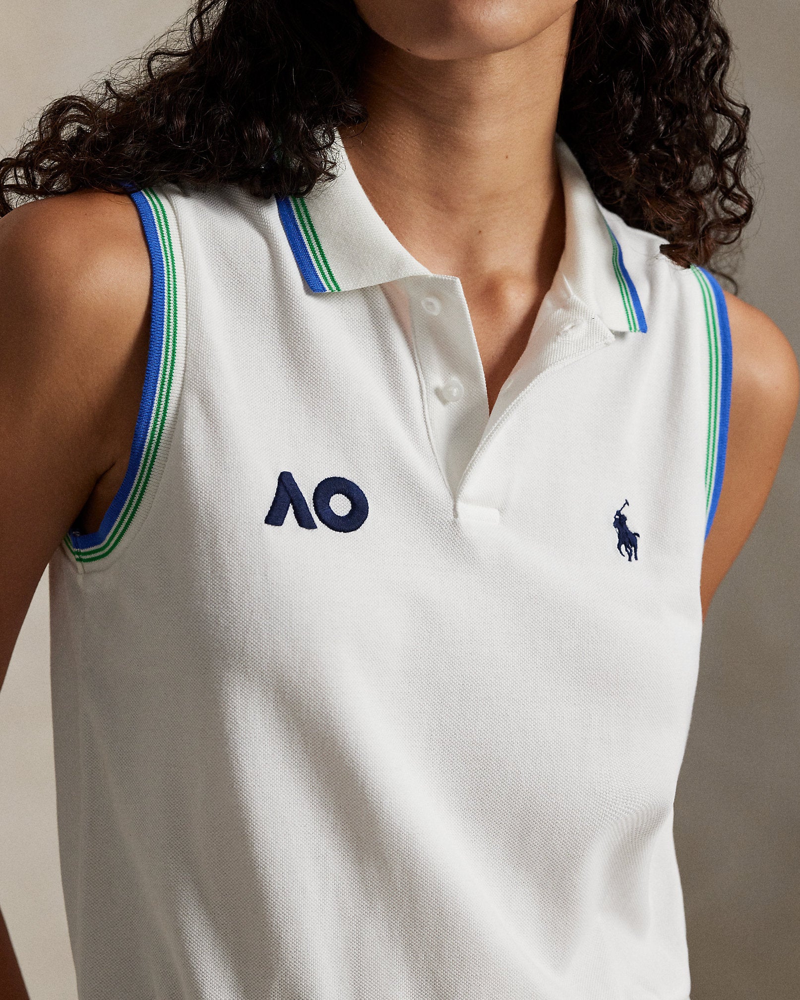 Ralph Lauren Australian Open Sleeveless Cropped Polo