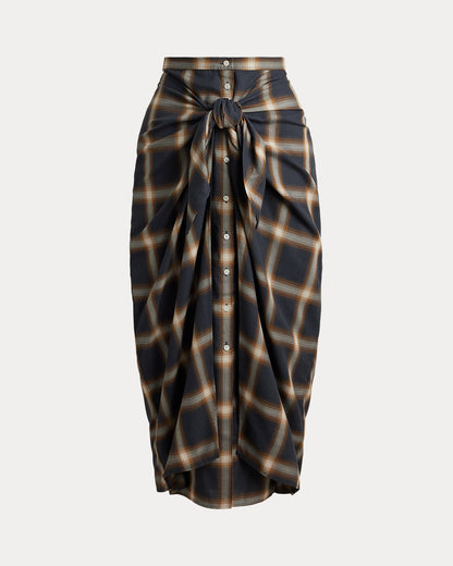 Ralph Lauren Plaid TieFront Skirt