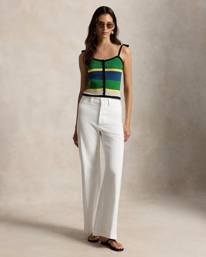 Ralph Lauren ColorBlocked CableKnit Tank Top
