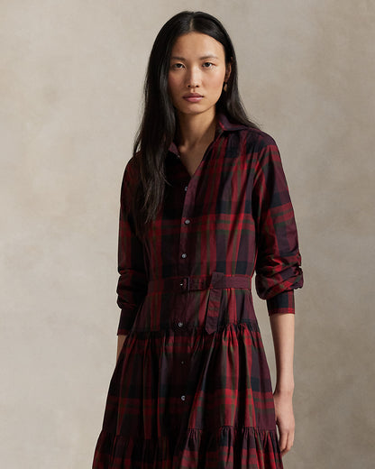 Ralph Lauren Plaid Tiered Shirtdress