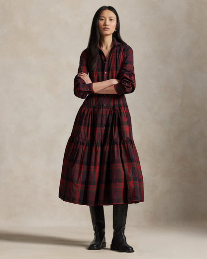 Ralph Lauren Plaid Tiered Shirtdress