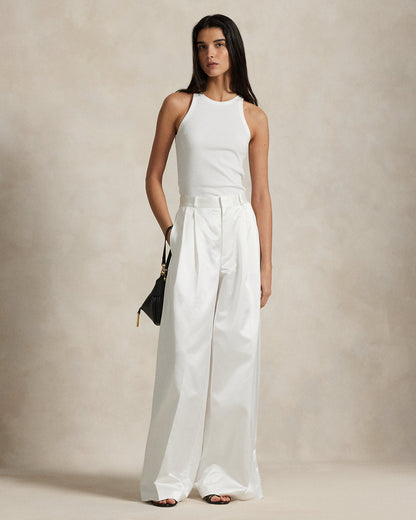Ralph Lauren Pleated Satin WideLeg Pant