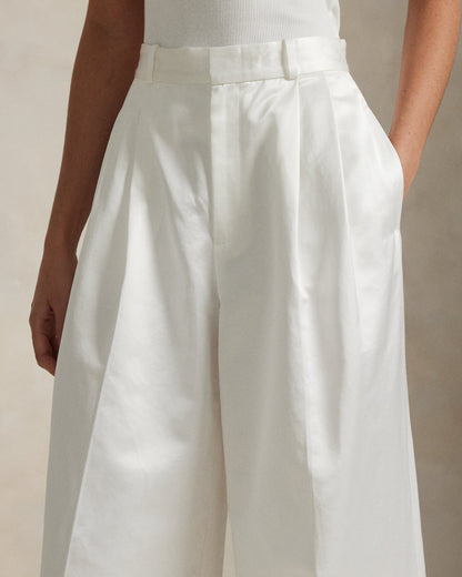 Ralph Lauren Pleated Satin WideLeg Pant