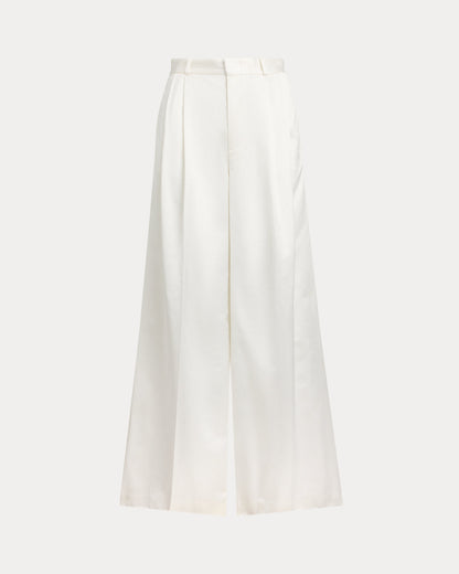 Ralph Lauren Pleated Satin WideLeg Pant