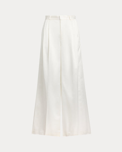 Ralph Lauren Pleated Satin WideLeg Pant