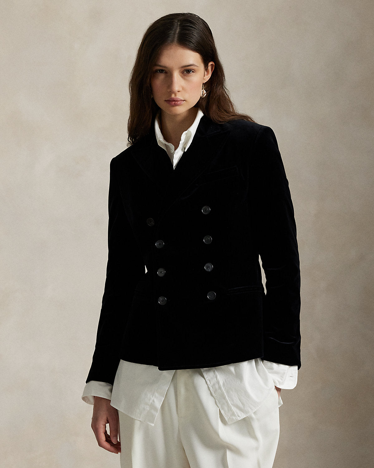 Ralph Lauren DoubleBreasted Velvet Blazer