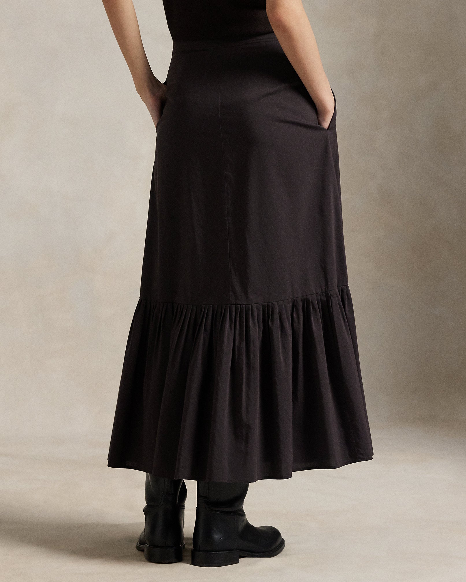 Ralph Lauren RuffledHem CottonSilk Skirt