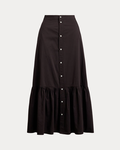 Ralph Lauren RuffledHem CottonSilk Skirt