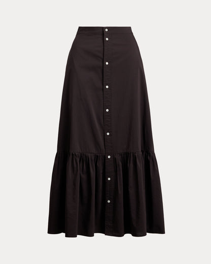 Ralph Lauren RuffledHem CottonSilk Skirt