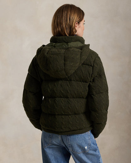 Ralph Lauren CableKnit WoolCashmere Puffer Jacket