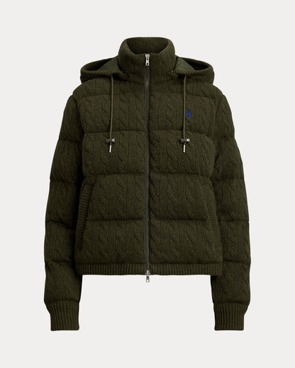 Ralph Lauren CableKnit WoolCashmere Puffer Jacket