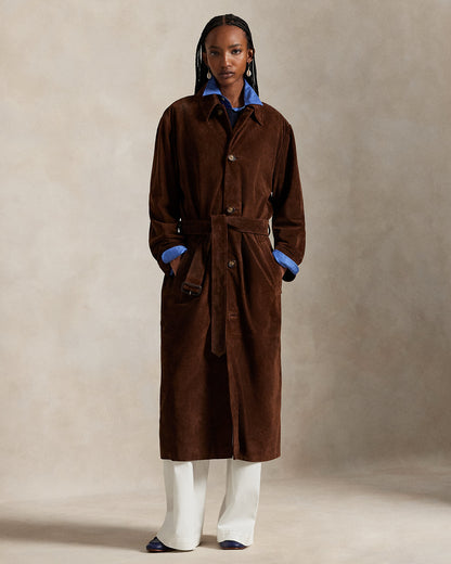 Ralph Lauren Suede Long Car Coat