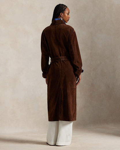 Ralph Lauren Suede Long Car Coat